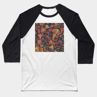 Poppy Garden (Dark Teal) Baseball T-Shirt